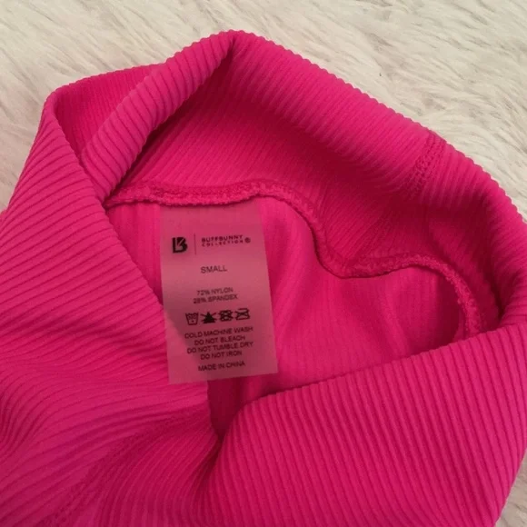 BuffBunny Ribbed Pink Leggings - Picture 2 of 12